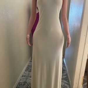 Elegant Cream Maxi Dress